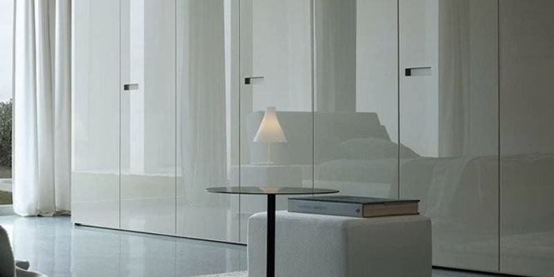 طراحی کمد دیواری شیشه لامی